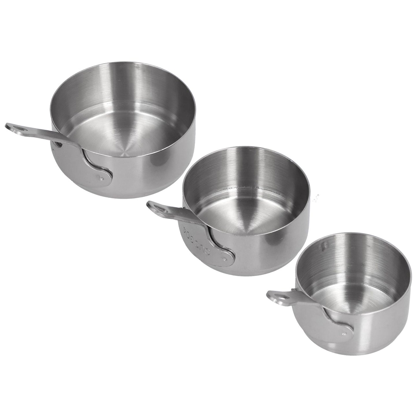 3pcs Sauce Cups Stainless Steel Sauce Dish with Handle for for Condiment Ketchup AppetizerSilver V1294-YM0523-3118210294111