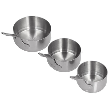 3pcs Sauce Cups Stainless Steel Sauce Dish with Handle for for Condiment Ketchup AppetizerSilver V1294-YM0523-3118210294111