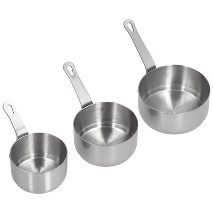 3pcs Sauce Cups Stainless Steel Sauce Dish with Handle for for Condiment Ketchup AppetizerSilver V1294-YM0523-3118210294111