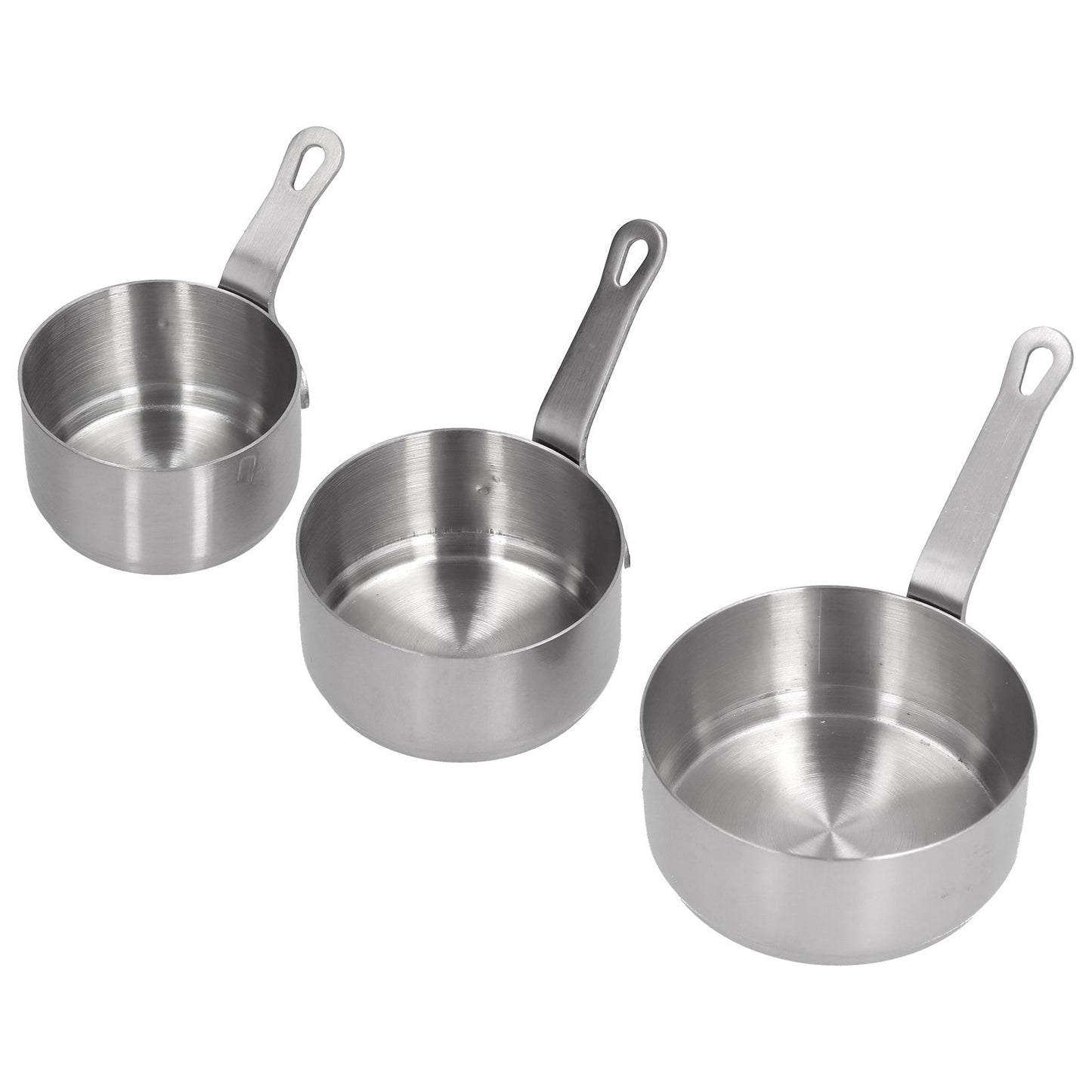 3pcs Sauce Cups Stainless Steel Sauce Dish with Handle for for Condiment Ketchup AppetizerSilver V1294-YM0523-3118210294111