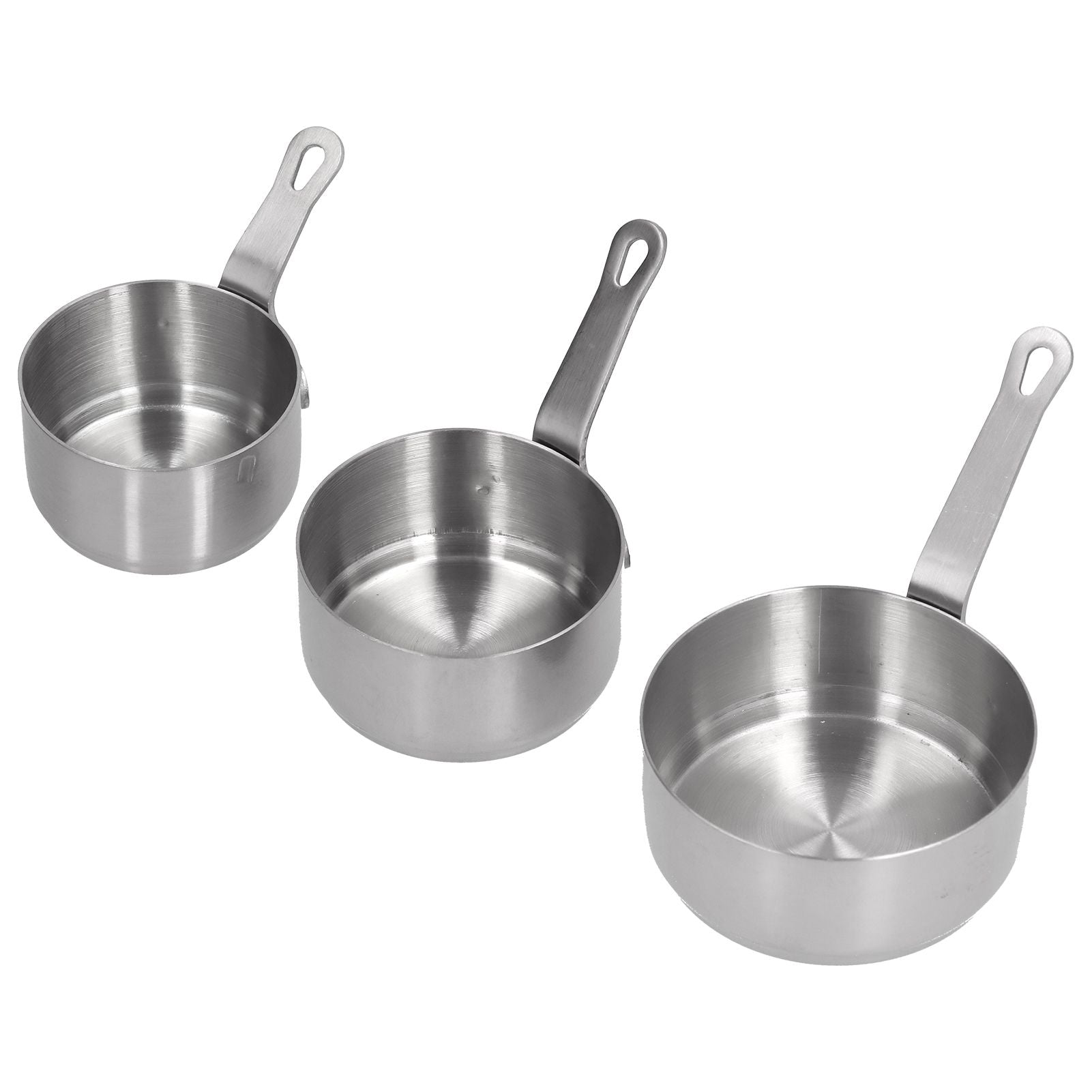 3pcs Sauce Cups Stainless Steel Sauce Dish with Handle for for Condiment Ketchup AppetizerSilver V1294-YM0523-3118210294111