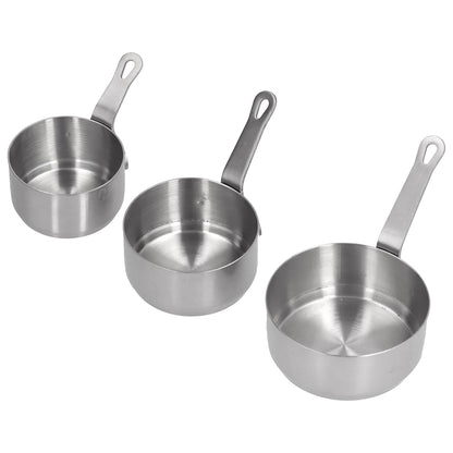 3pcs Sauce Cups Stainless Steel Sauce Dish with Handle for for Condiment Ketchup AppetizerSilver V1294-YM0523-3118210294111