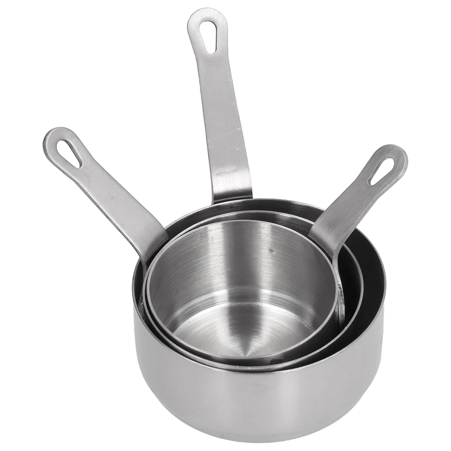 3pcs Sauce Cups Stainless Steel Sauce Dish with Handle for for Condiment Ketchup AppetizerSilver V1294-YM0523-3118210294111