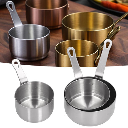 3pcs Sauce Cups Stainless Steel Sauce Dish with Handle for for Condiment Ketchup AppetizerSilver V1294-YM0523-3118210294111