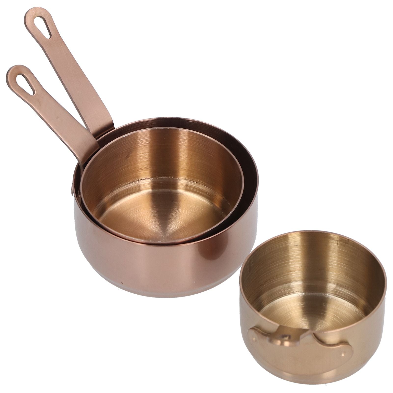 3pcs Sauce Cups Stainless Steel Sauce Dish with Handle for for Condiment Ketchup AppetizerRose Gold V1294-YM0523-3118210294112