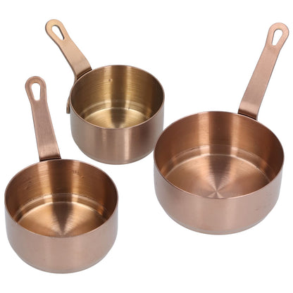 3pcs Sauce Cups Stainless Steel Sauce Dish with Handle for for Condiment Ketchup AppetizerRose Gold V1294-YM0523-3118210294112
