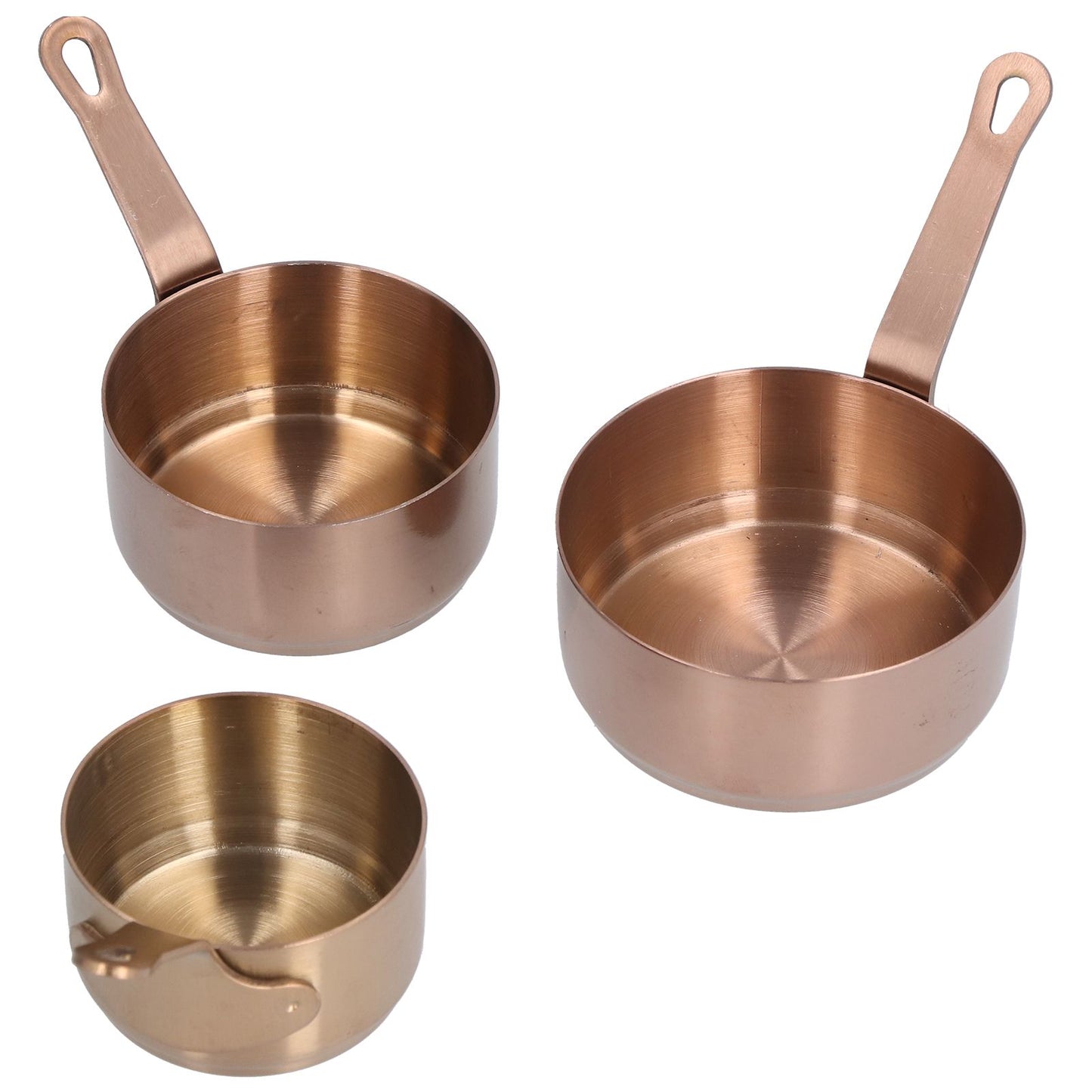 3pcs Sauce Cups Stainless Steel Sauce Dish with Handle for for Condiment Ketchup AppetizerRose Gold V1294-YM0523-3118210294112