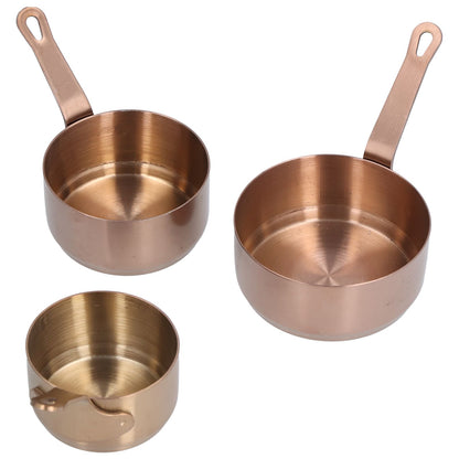3pcs Sauce Cups Stainless Steel Sauce Dish with Handle for for Condiment Ketchup AppetizerRose Gold V1294-YM0523-3118210294112