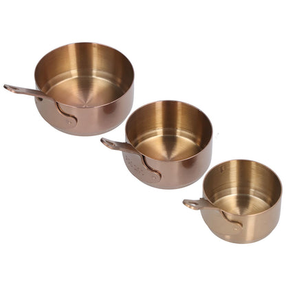 3pcs Sauce Cups Stainless Steel Sauce Dish with Handle for for Condiment Ketchup AppetizerRose Gold V1294-YM0523-3118210294112