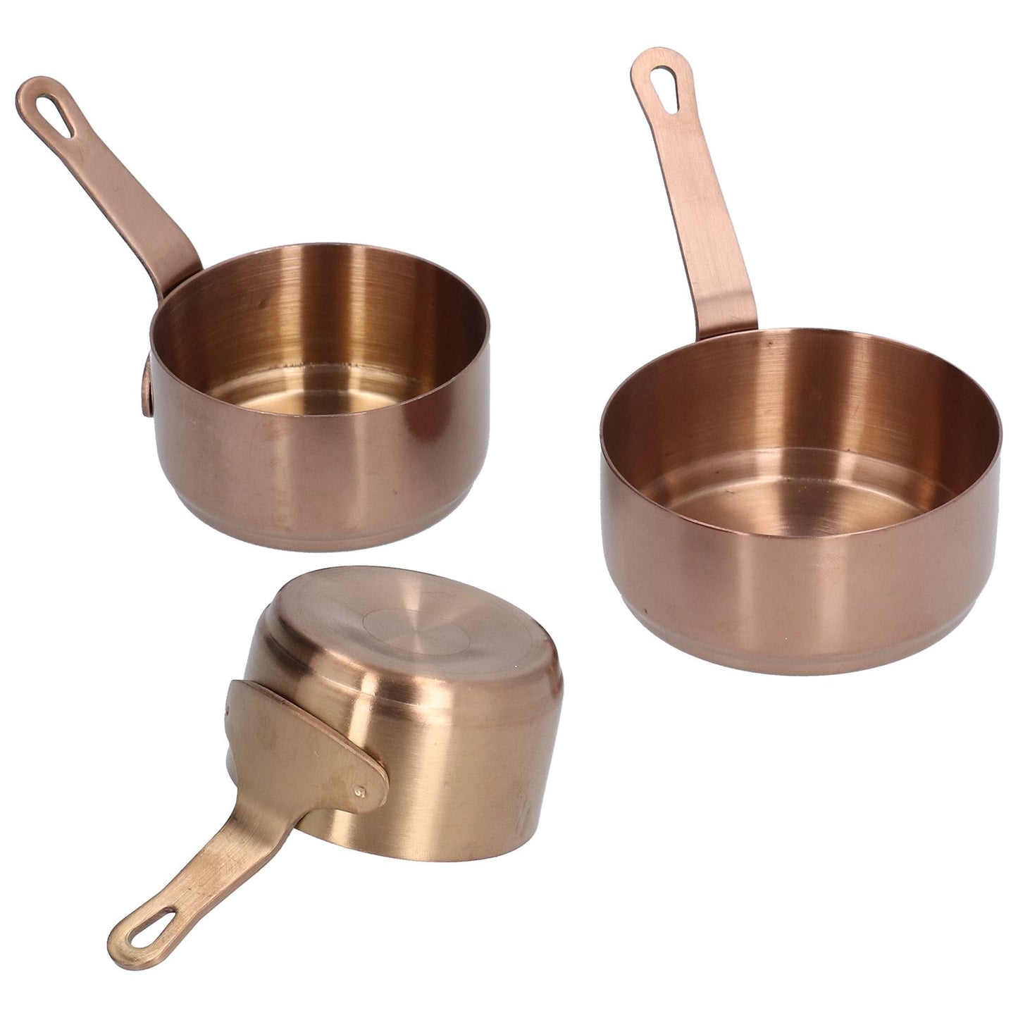 3pcs Sauce Cups Stainless Steel Sauce Dish with Handle for for Condiment Ketchup AppetizerRose Gold V1294-YM0523-3118210294112