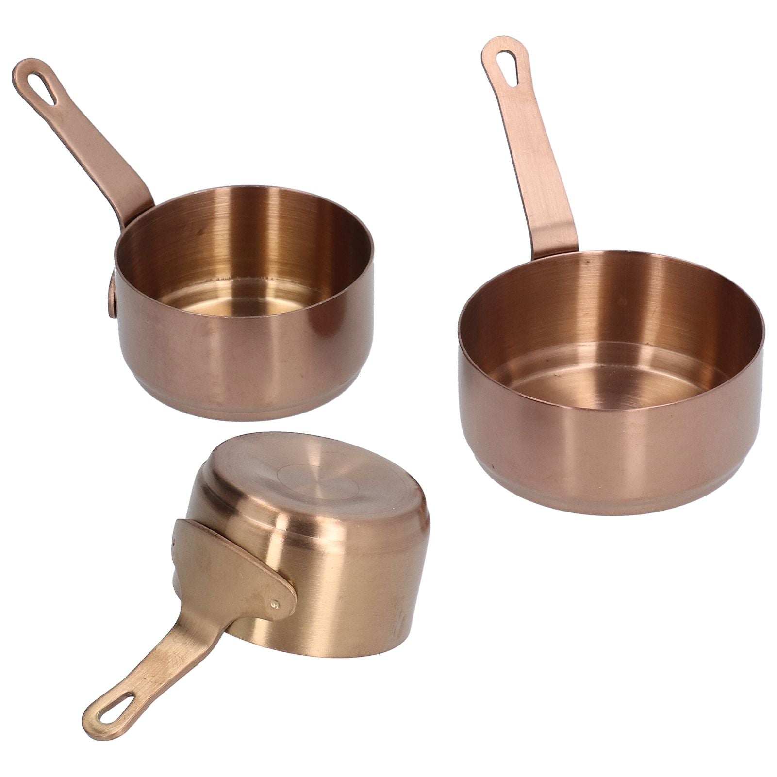 3pcs Sauce Cups Stainless Steel Sauce Dish with Handle for for Condiment Ketchup AppetizerRose Gold V1294-YM0523-3118210294112