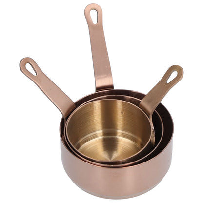 3pcs Sauce Cups Stainless Steel Sauce Dish with Handle for for Condiment Ketchup AppetizerRose Gold V1294-YM0523-3118210294112