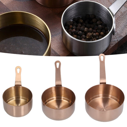 3pcs Sauce Cups Stainless Steel Sauce Dish with Handle for for Condiment Ketchup AppetizerRose Gold V1294-YM0523-3118210294112