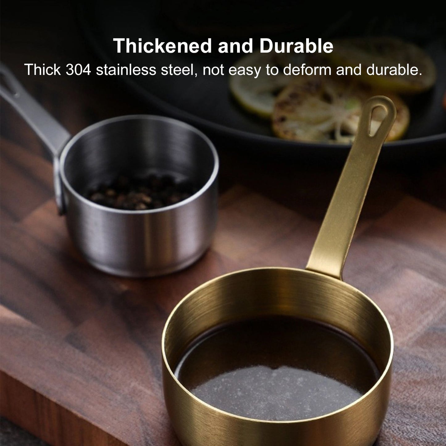 3pcs Sauce Cups Stainless Steel Sauce Dish with Handle for for Condiment Ketchup AppetizerRose Gold V1294-YM0523-3118210294112