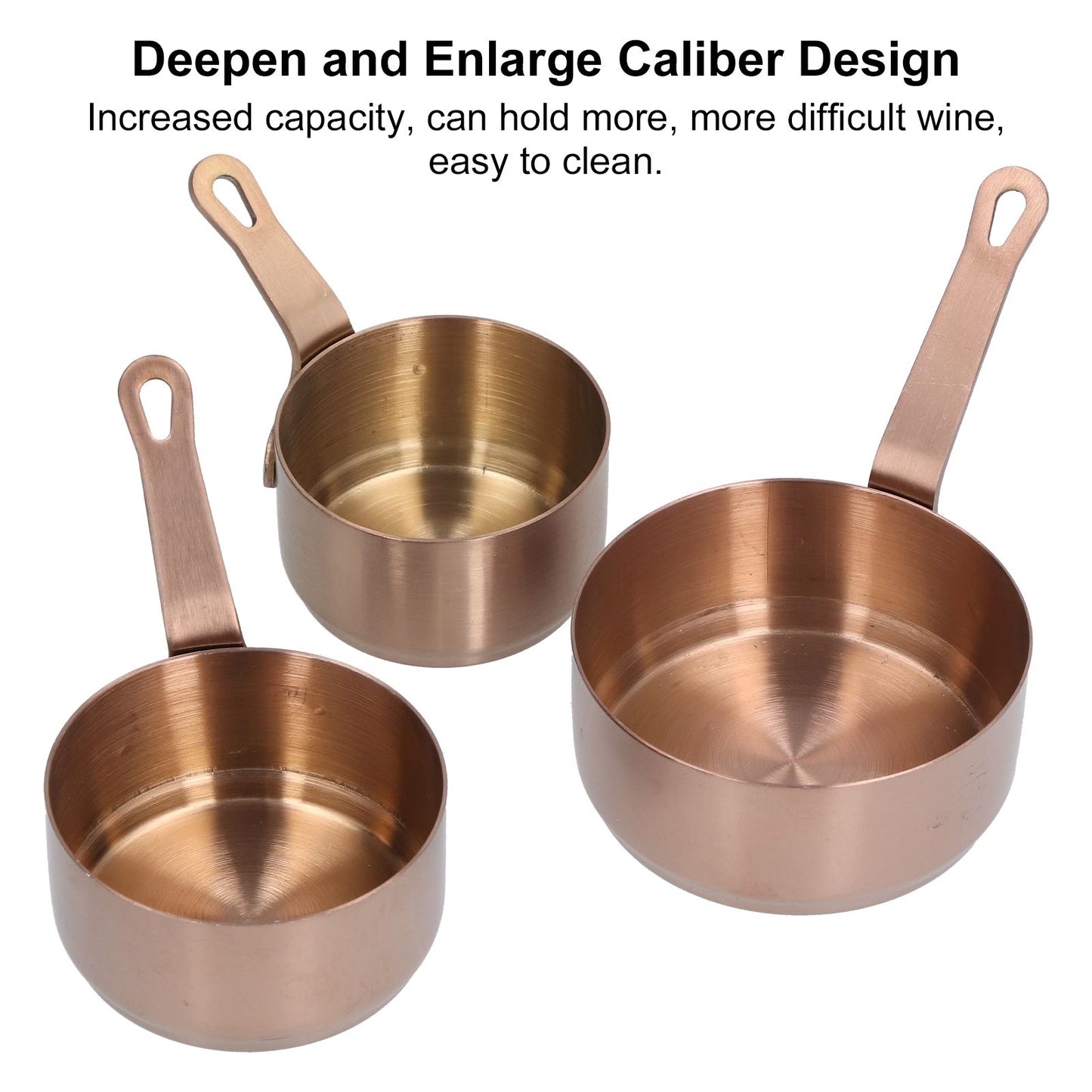 3pcs Sauce Cups Stainless Steel Sauce Dish with Handle for for Condiment Ketchup AppetizerRose Gold V1294-YM0523-3118210294112