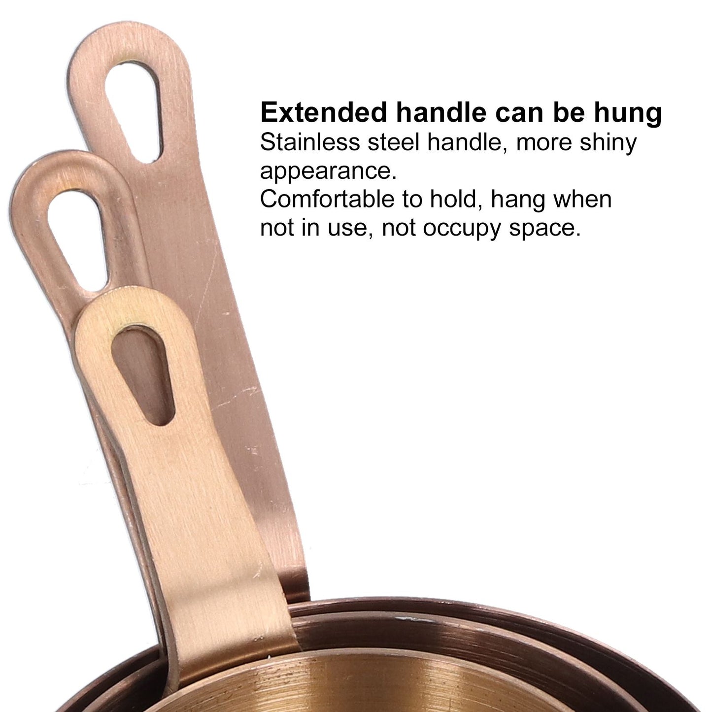 3pcs Sauce Cups Stainless Steel Sauce Dish with Handle for for Condiment Ketchup AppetizerRose Gold V1294-YM0523-3118210294112