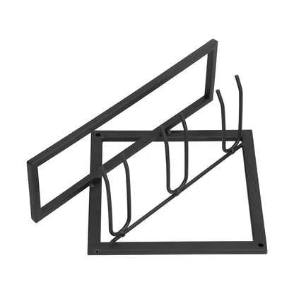 Wall Mounted Wine Rack Black Rhombus Shaped Wall Mounted Double Hook Wine Rack for Wine Cellar Home Bar V1294-YM0523-3118210295411
