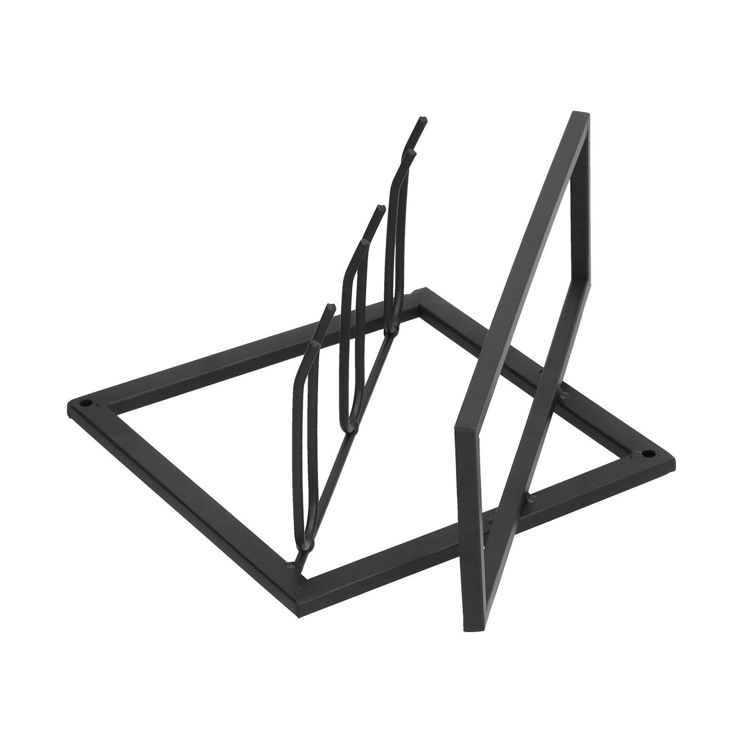 Wall Mounted Wine Rack Black Rhombus Shaped Wall Mounted Double Hook Wine Rack for Wine Cellar Home Bar V1294-YM0523-3118210295411