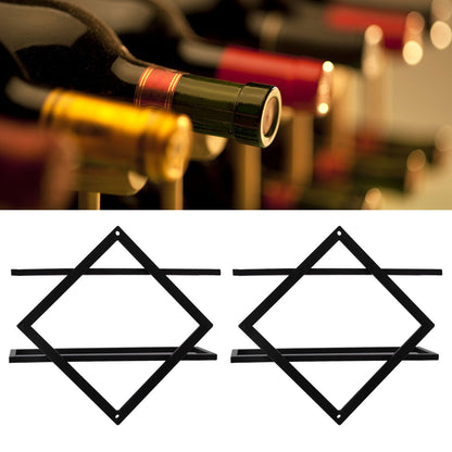 Wine Holder Exquisite Workmanship Double Structure Lightweight Wall Mounted Wine Bottle Rack V1294-YM0523-3118210295611