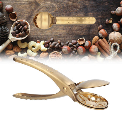 Stainless Steel Nutcracker Chestnut Clip Metal Multifunctional Nut Opener Plier for KitchenGold V1294-YM0523-3118210297212