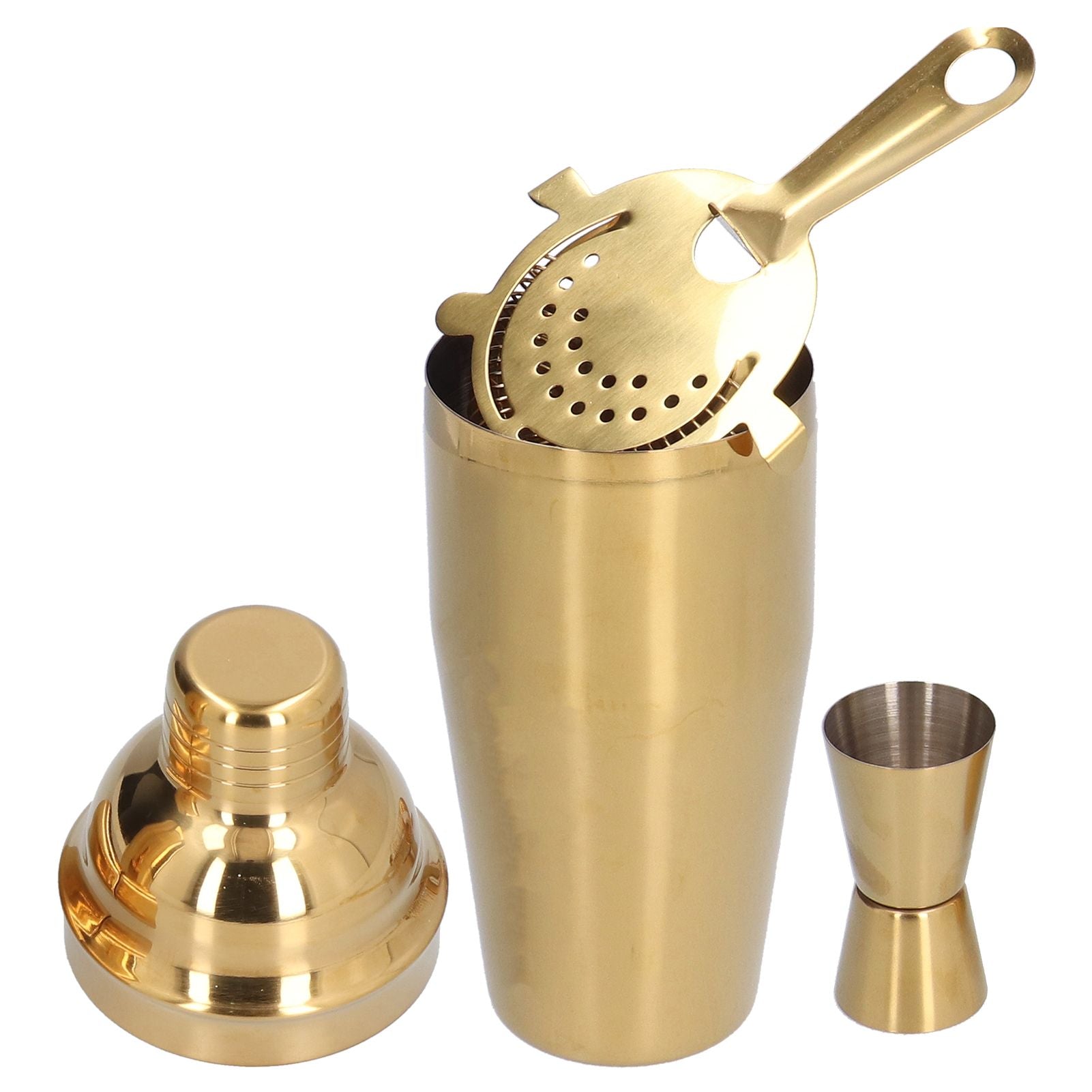 Cocktail Set Fashionable 750ml Stainless Steel Barware Tool Kit with Strainer Measure Cup Shaker for V1294-YM0523-3118210297312