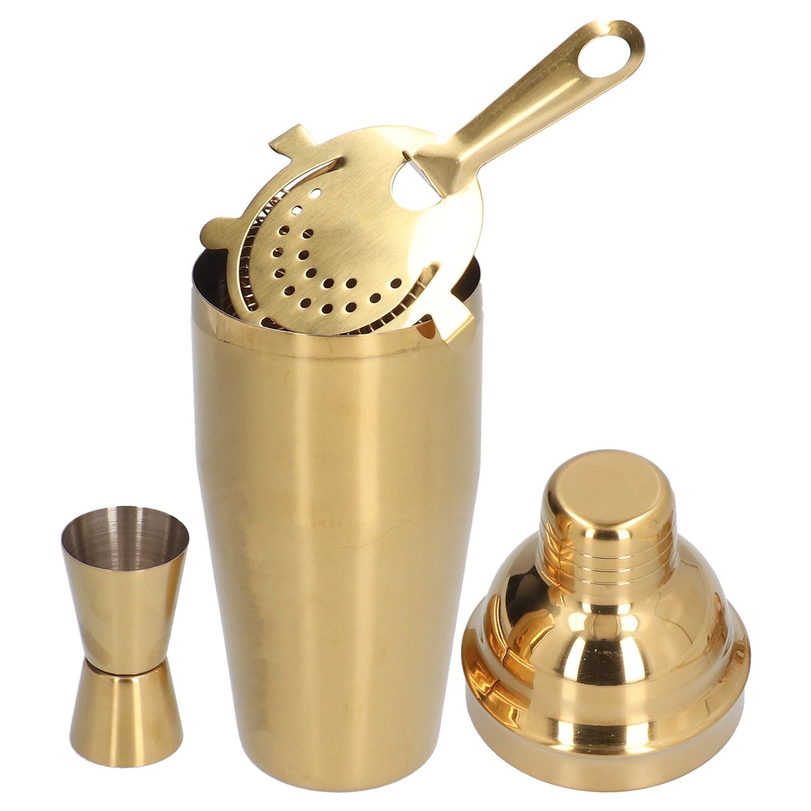 Cocktail Set Fashionable 750ml Stainless Steel Barware Tool Kit with Strainer Measure Cup Shaker for V1294-YM0523-3118210297312