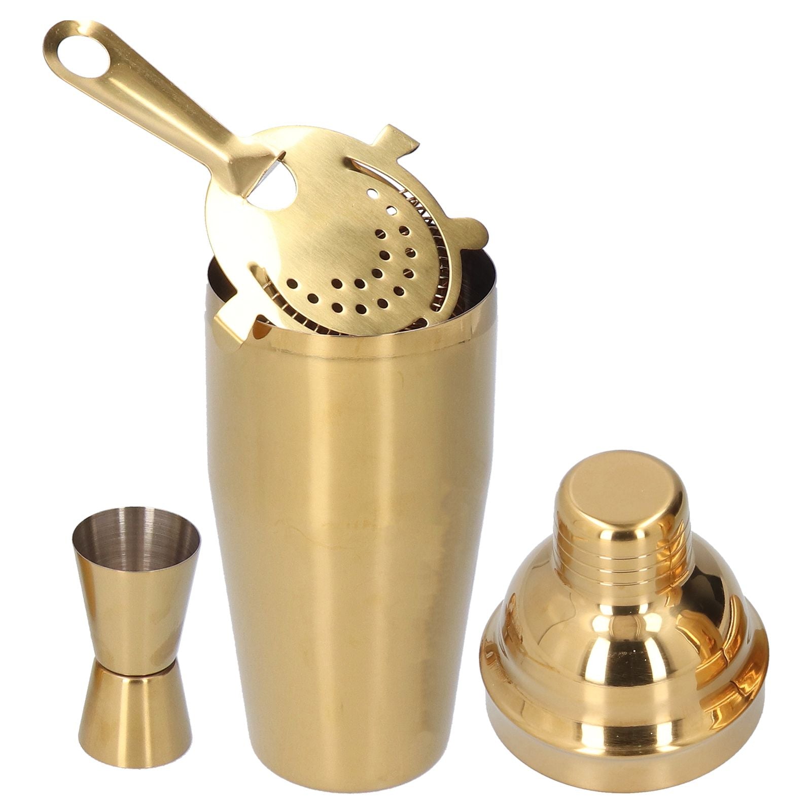 Cocktail Set Fashionable 750ml Stainless Steel Barware Tool Kit with Strainer Measure Cup Shaker for V1294-YM0523-3118210297312