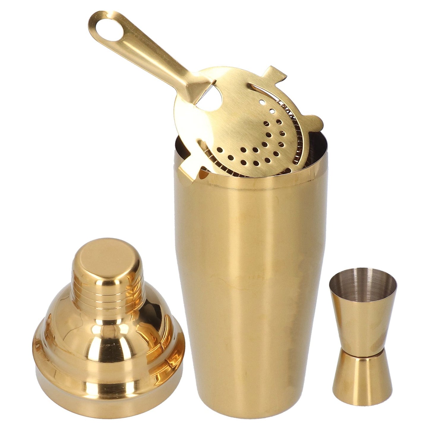 Cocktail Set Fashionable 750ml Stainless Steel Barware Tool Kit with Strainer Measure Cup Shaker for V1294-YM0523-3118210297312