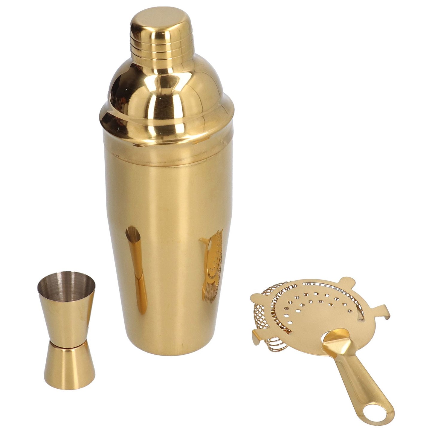 Cocktail Set Fashionable 750ml Stainless Steel Barware Tool Kit with Strainer Measure Cup Shaker for V1294-YM0523-3118210297312