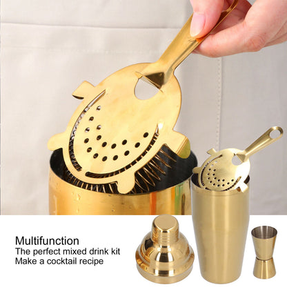 Cocktail Set Fashionable 750ml Stainless Steel Barware Tool Kit with Strainer Measure Cup Shaker for V1294-YM0523-3118210297312