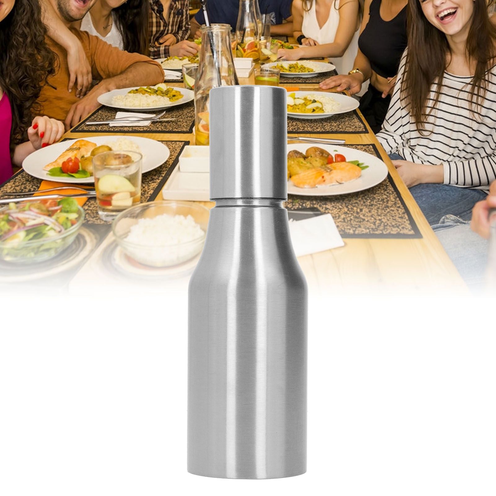 Stainless Steel Olive Oil Dispenser 500ML Leak Proof Dust Proof Kitchen Olive Oil DecanterSilver V1294-YM0523-3118210297411