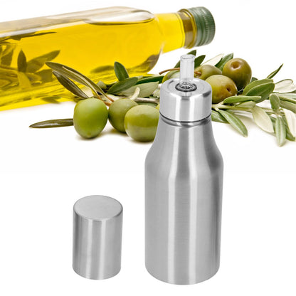 Stainless Steel Olive Oil Dispenser 500ML Leak Proof Dust Proof Kitchen Olive Oil DecanterSilver V1294-YM0523-3118210297411