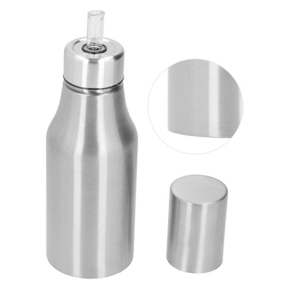 Stainless Steel Olive Oil Dispenser 500ML Leak Proof Dust Proof Kitchen Olive Oil DecanterSilver V1294-YM0523-3118210297411