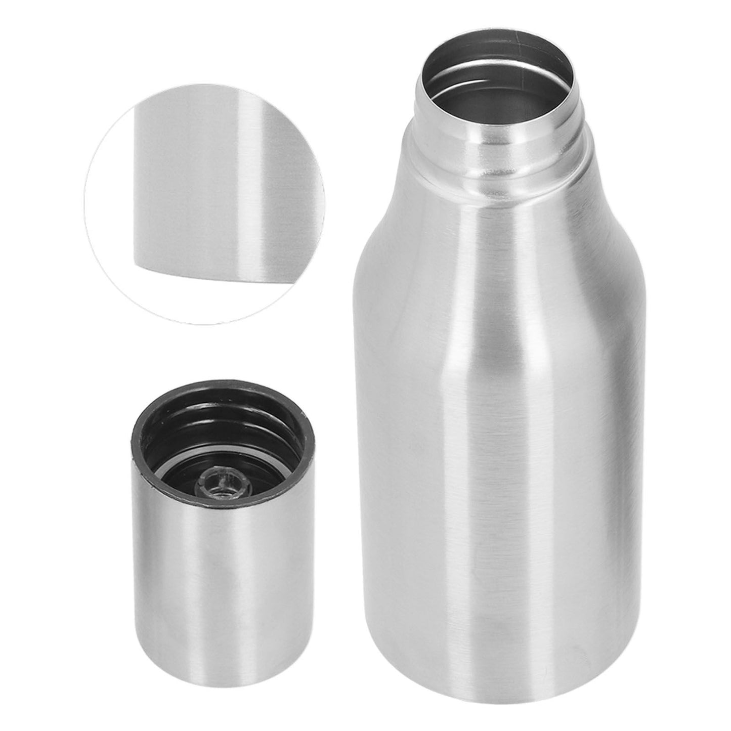 Stainless Steel Olive Oil Dispenser 500ML Leak Proof Dust Proof Kitchen Olive Oil DecanterSilver V1294-YM0523-3118210297411