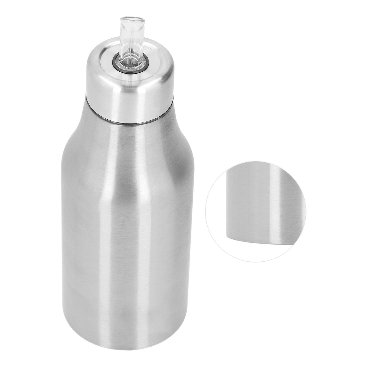 Stainless Steel Olive Oil Dispenser 500ML Leak Proof Dust Proof Kitchen Olive Oil DecanterSilver V1294-YM0523-3118210297411