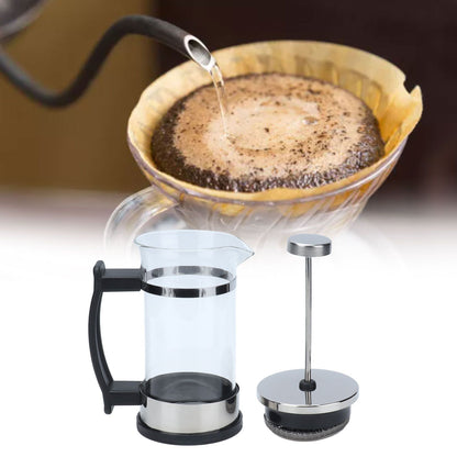 350ml Hand Brewing Coffee Press Pot Heat Resistant Coffee Tea Maker Pot Kettle for Home Office V1294-YM0523-3118210299811