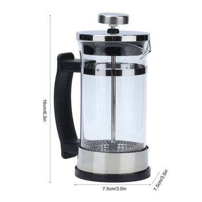 350ml Hand Brewing Coffee Press Pot Heat Resistant Coffee Tea Maker Pot Kettle for Home Office V1294-YM0523-3118210299811