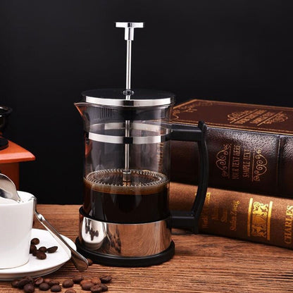 350ml Hand Brewing Coffee Press Pot Heat Resistant Coffee Tea Maker Pot Kettle for Home Office V1294-YM0523-3118210299811