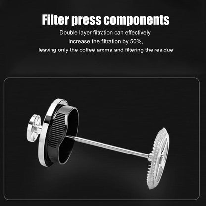 350ml Hand Brewing Coffee Press Pot Heat Resistant Coffee Tea Maker Pot Kettle for Home Office V1294-YM0523-3118210299811