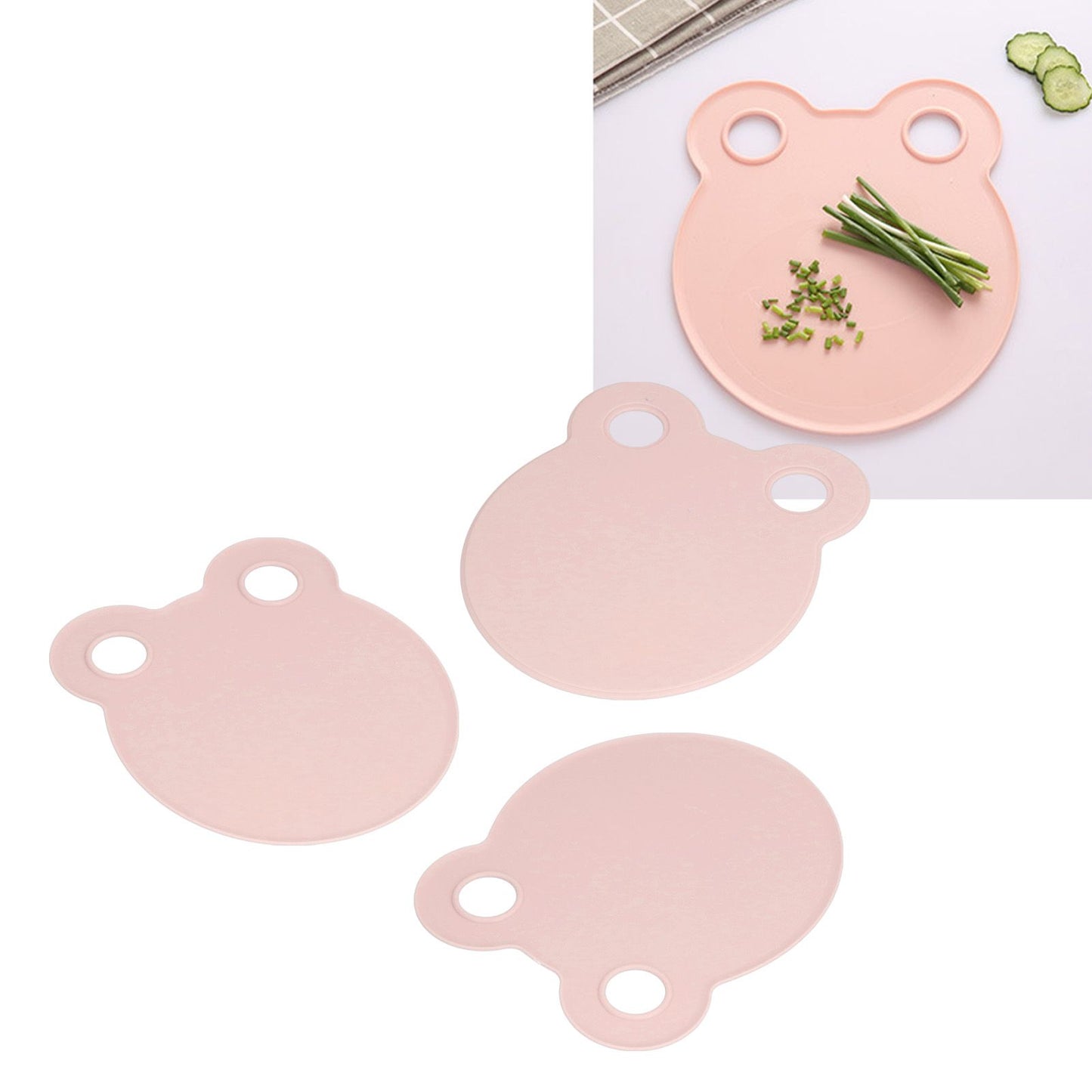Kitchen Cutting Board Small Portable Cute Shape Cutting and Serving Board for Household DormitoryPink V1294-YM0523-3118210302211