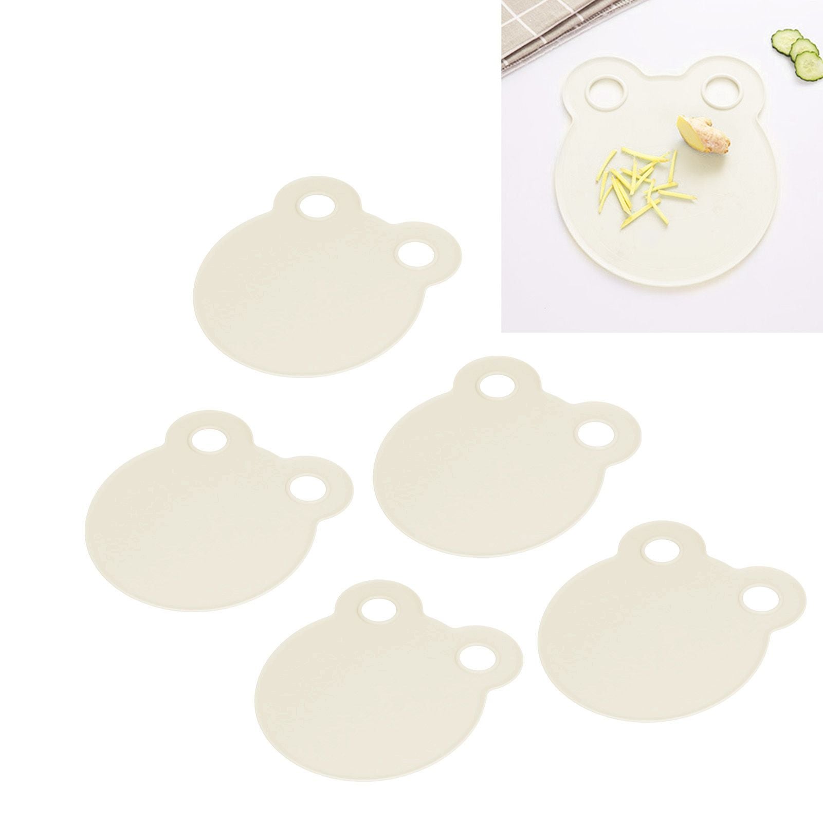 Kitchen Cutting Board Small Portable Cute Shape Cutting and Serving Board for Household DormitoryBeige V1294-YM0523-3118210302214