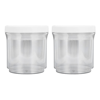 2Pcs Vacuum Container Push Type Retractable Adjustable Food Storage Box with Cover for Kitchen Home V1294-YM0523-3118210303011