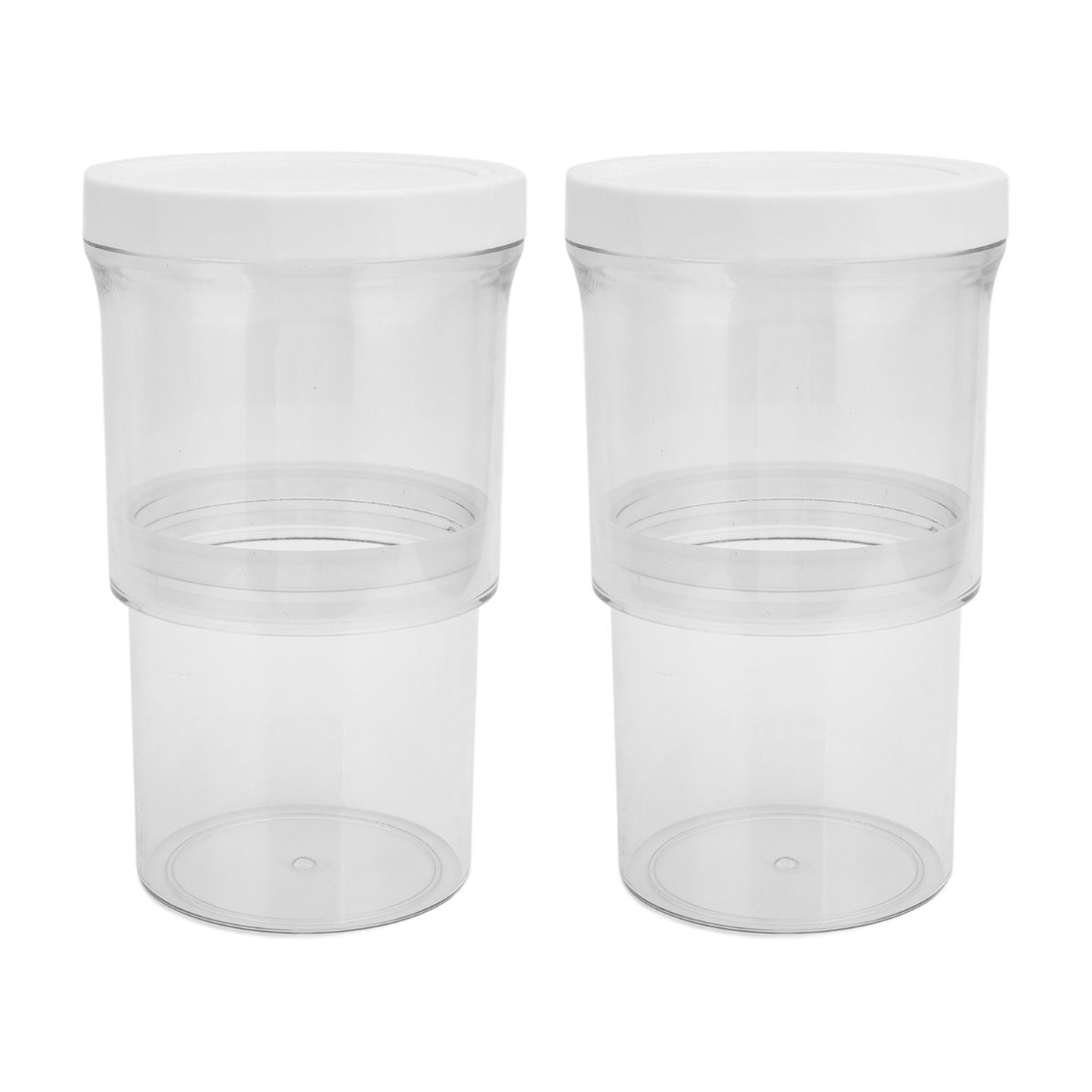 2Pcs Vacuum Container Push Type Retractable Adjustable Food Storage Box with Cover for Kitchen Home V1294-YM0523-3118210303011