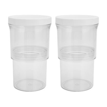 2Pcs Vacuum Container Push Type Retractable Adjustable Food Storage Box with Cover for Kitchen Home V1294-YM0523-3118210303011