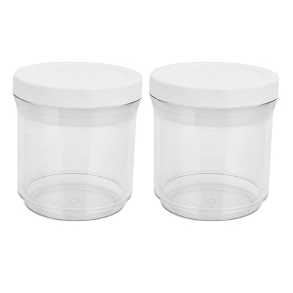 2Pcs Vacuum Container Push Type Retractable Adjustable Food Storage Box with Cover for Kitchen Home V1294-YM0523-3118210303011