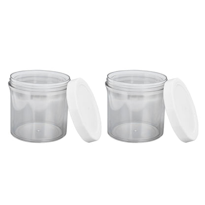 2Pcs Vacuum Container Push Type Retractable Adjustable Food Storage Box with Cover for Kitchen Home V1294-YM0523-3118210303011