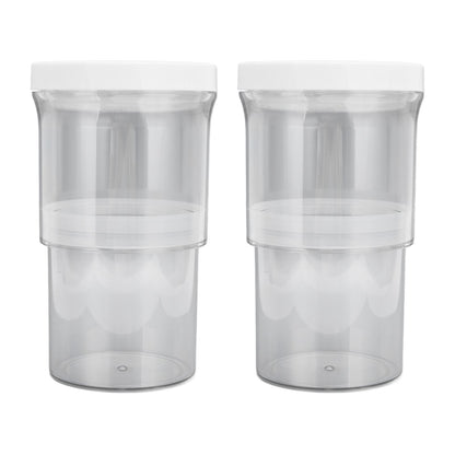 2Pcs Vacuum Container Push Type Retractable Adjustable Food Storage Box with Cover for Kitchen Home V1294-YM0523-3118210303011