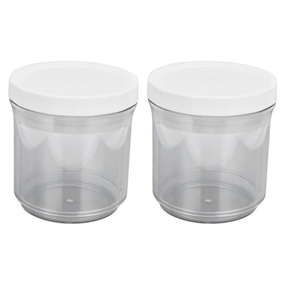2Pcs Vacuum Container Push Type Retractable Adjustable Food Storage Box with Cover for Kitchen Home V1294-YM0523-3118210303011