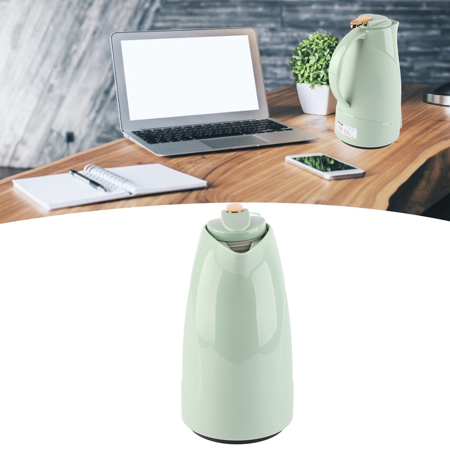 1.6L Coffee Insulation Pot with Glass Liner Leaking Proof Coffee Kettle for Home Office Restaurant Party V1294-YM0523-3118210303911