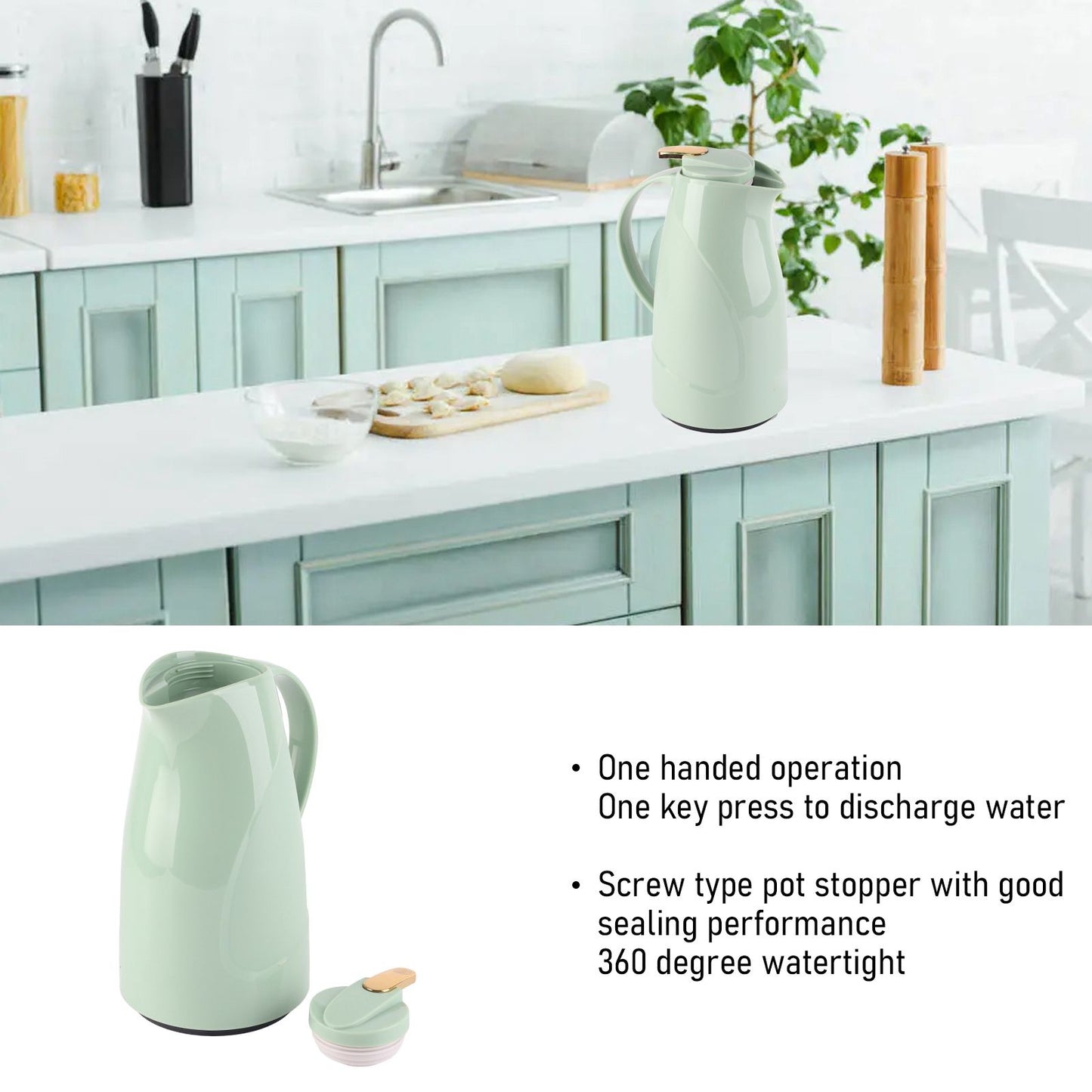 1.6L Coffee Insulation Pot with Glass Liner Leaking Proof Coffee Kettle for Home Office Restaurant Party V1294-YM0523-3118210303911